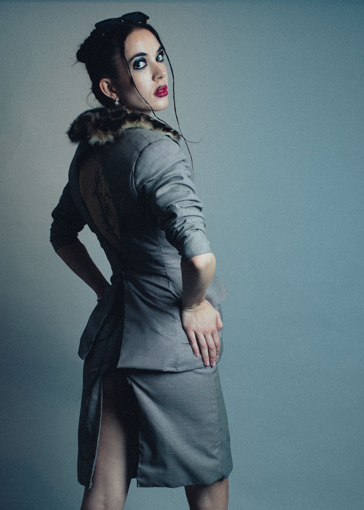 Two piece bespoke blazer and skirt